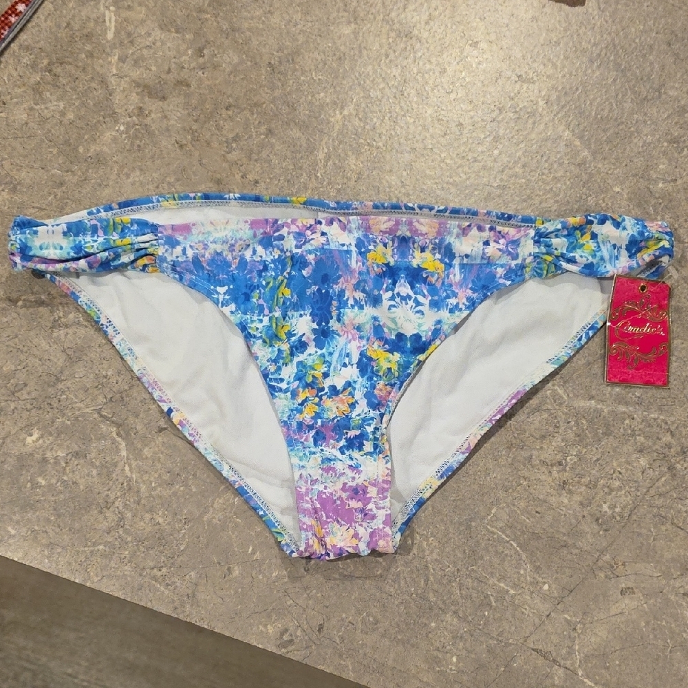 (J47) Candie's Blue and Purple Bikini Bottom Only